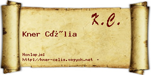 Kner Célia névjegykártya